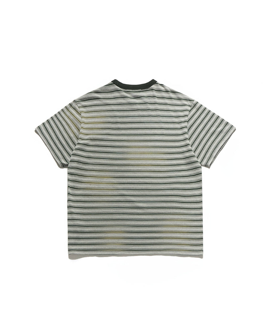 Eastlogue - Bleached Stripe T-shirts (Melange Grey & Green Stripe) product image 2 | TRAB K-Fashion Australia