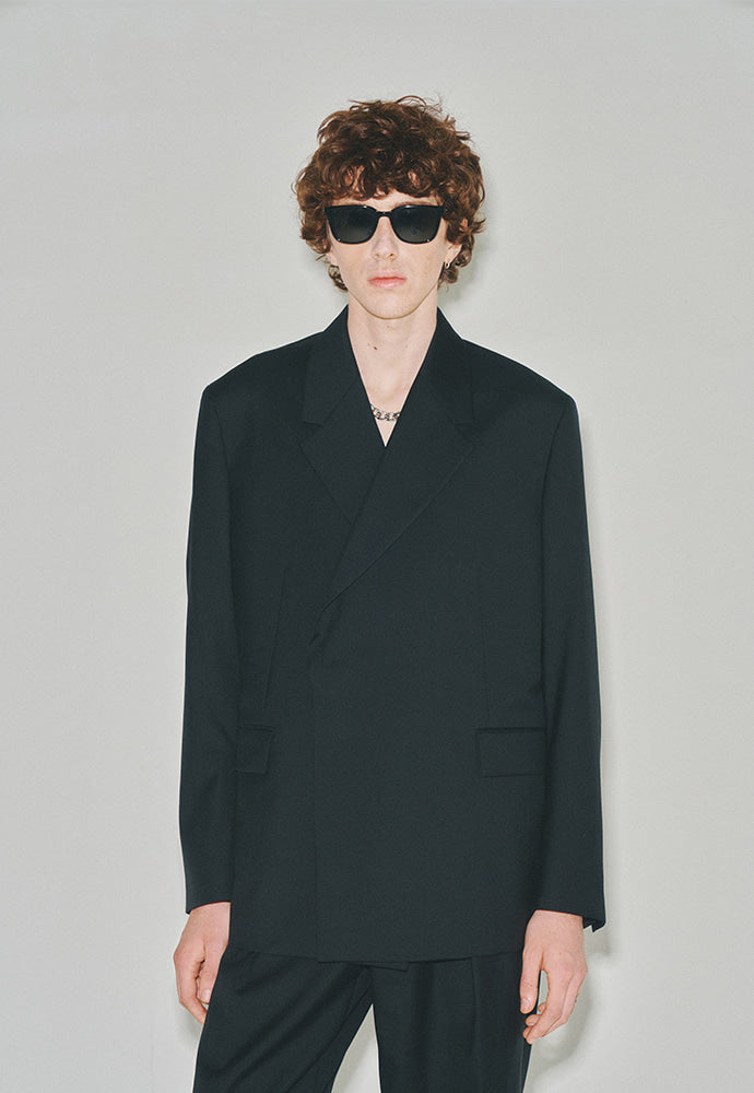 Tonywack - High Density Wool Hidden Button Blazer (Black) product image 4 | TRAB K-Fashion Australia