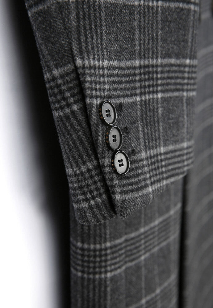 Tonywack - Crudo Check Double Coat (Grey Check) product image 10 | TRAB K-Fashion Australia