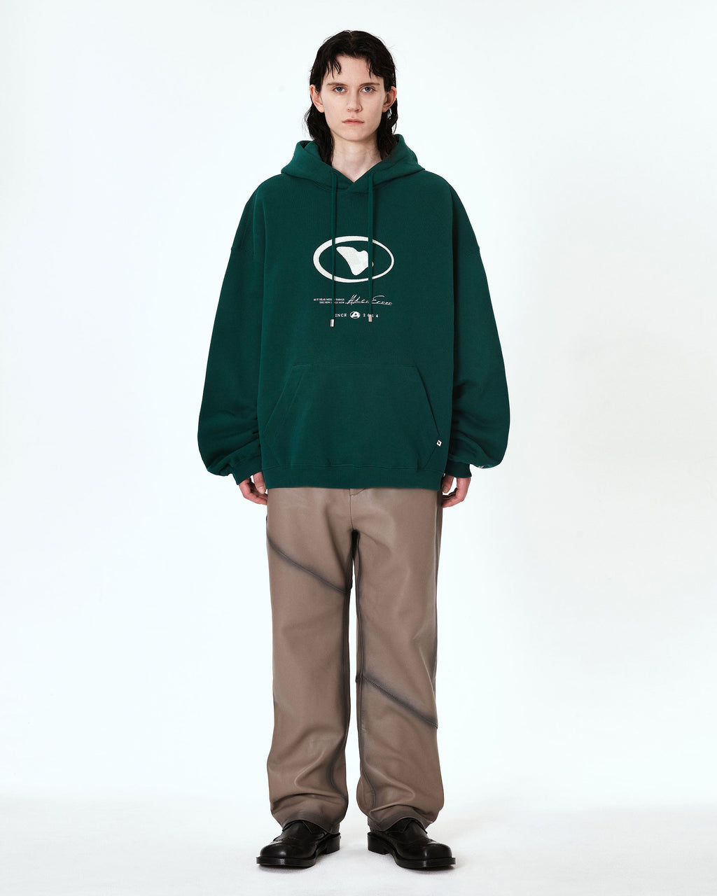 Ader Error - Etik logo hoodie (Green) product image 3 | TRAB K-Fashion Australia