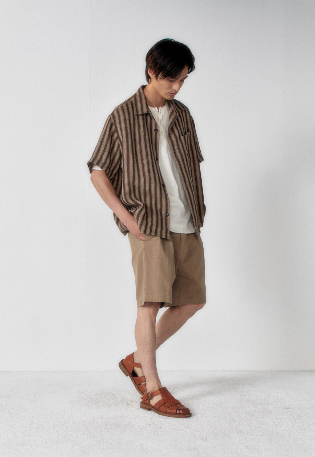 Art if acts - Washed Chino Shorts (Beige) product image 2 | TRAB K-Fashion Australia