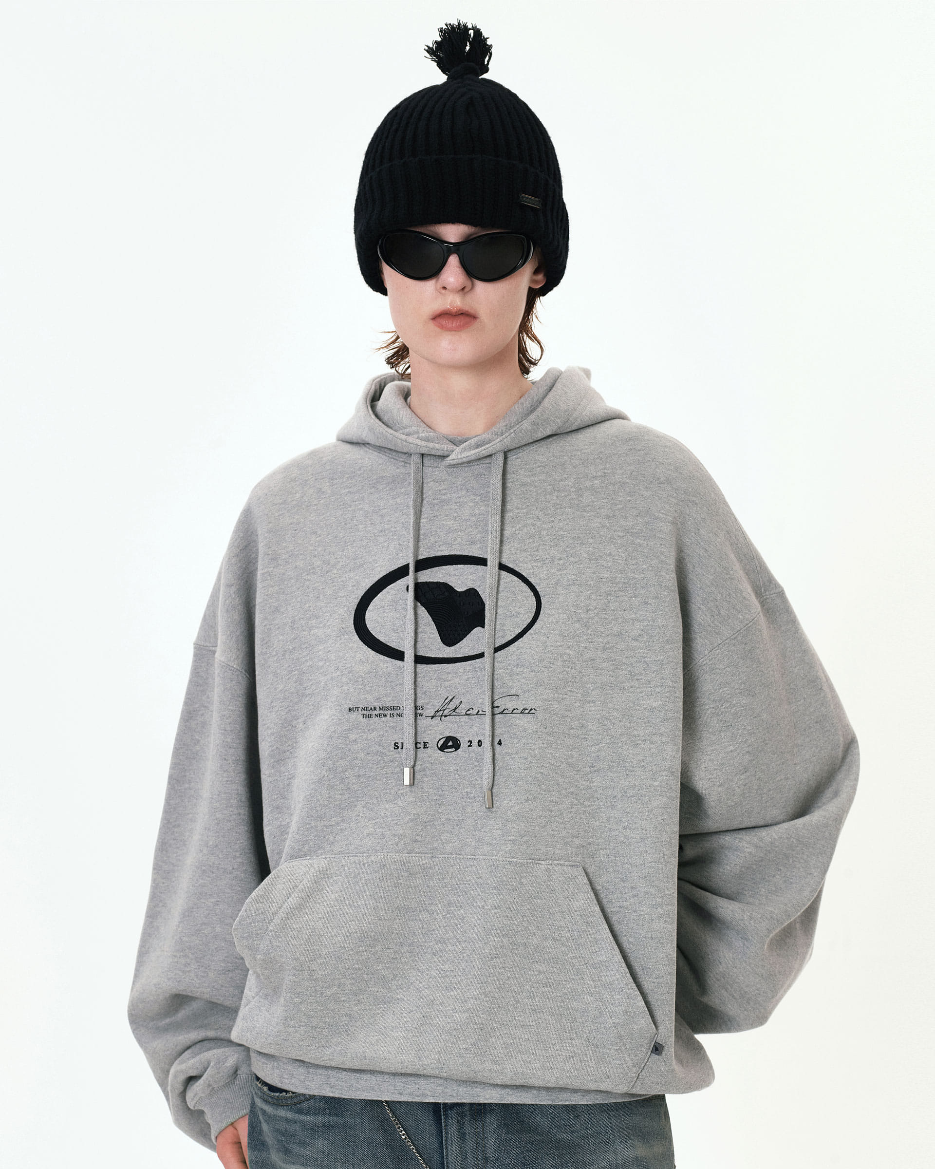 Ader Error - Etik logo hoodie (Grey) product image 2 | TRAB K-Fashion Australia