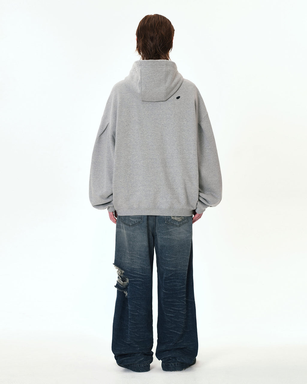 Ader Error - Etik logo hoodie (Grey) product image 5 | TRAB K-Fashion Australia