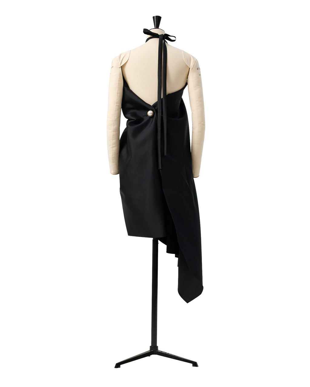 Kimhe Kim - Pearl Beads Wool-Silk Draped Apron (Black) product image 7 | TRAB K-Fashion Australia