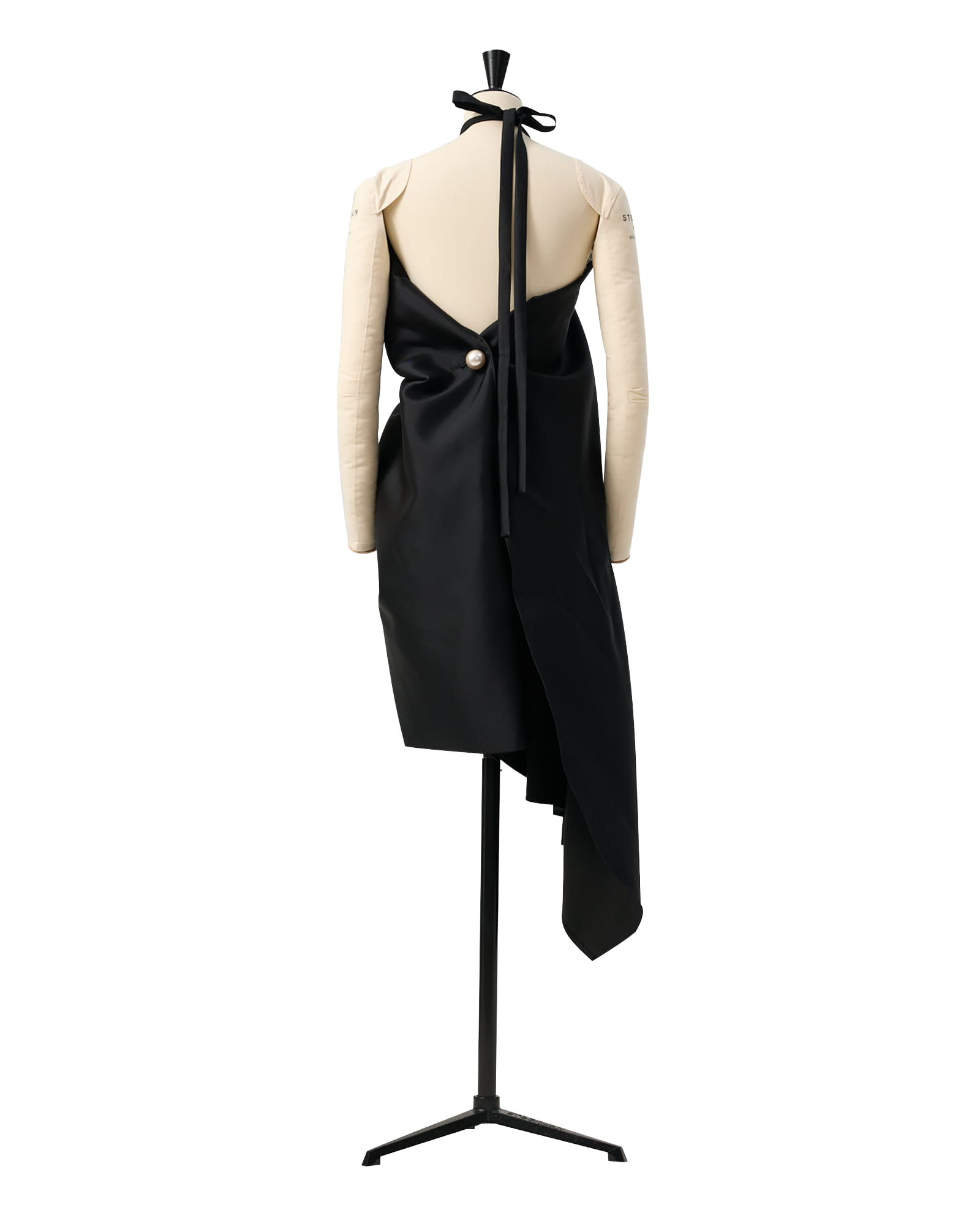 Kimhe Kim - Pearl Beads Wool-Silk Draped Apron (Black) product image 7 | TRAB K-Fashion Australia