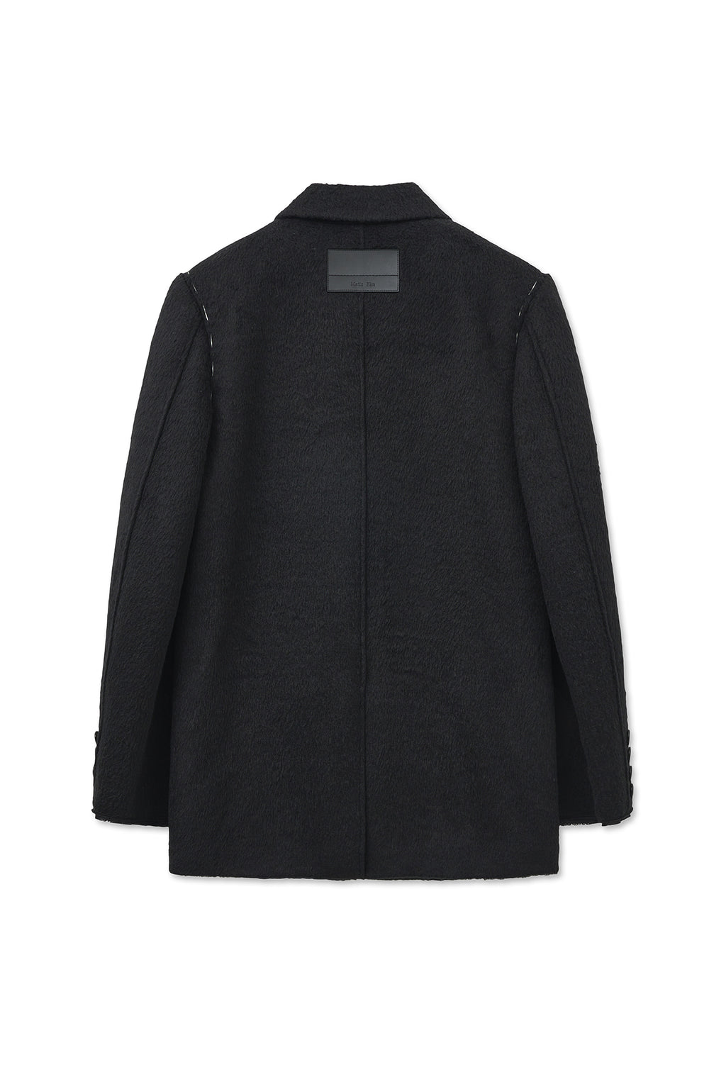 Matin Kim - Hairy Overfit Stitch Single Jacket (Black) product image 3 | TRAB K-Fashion Australia