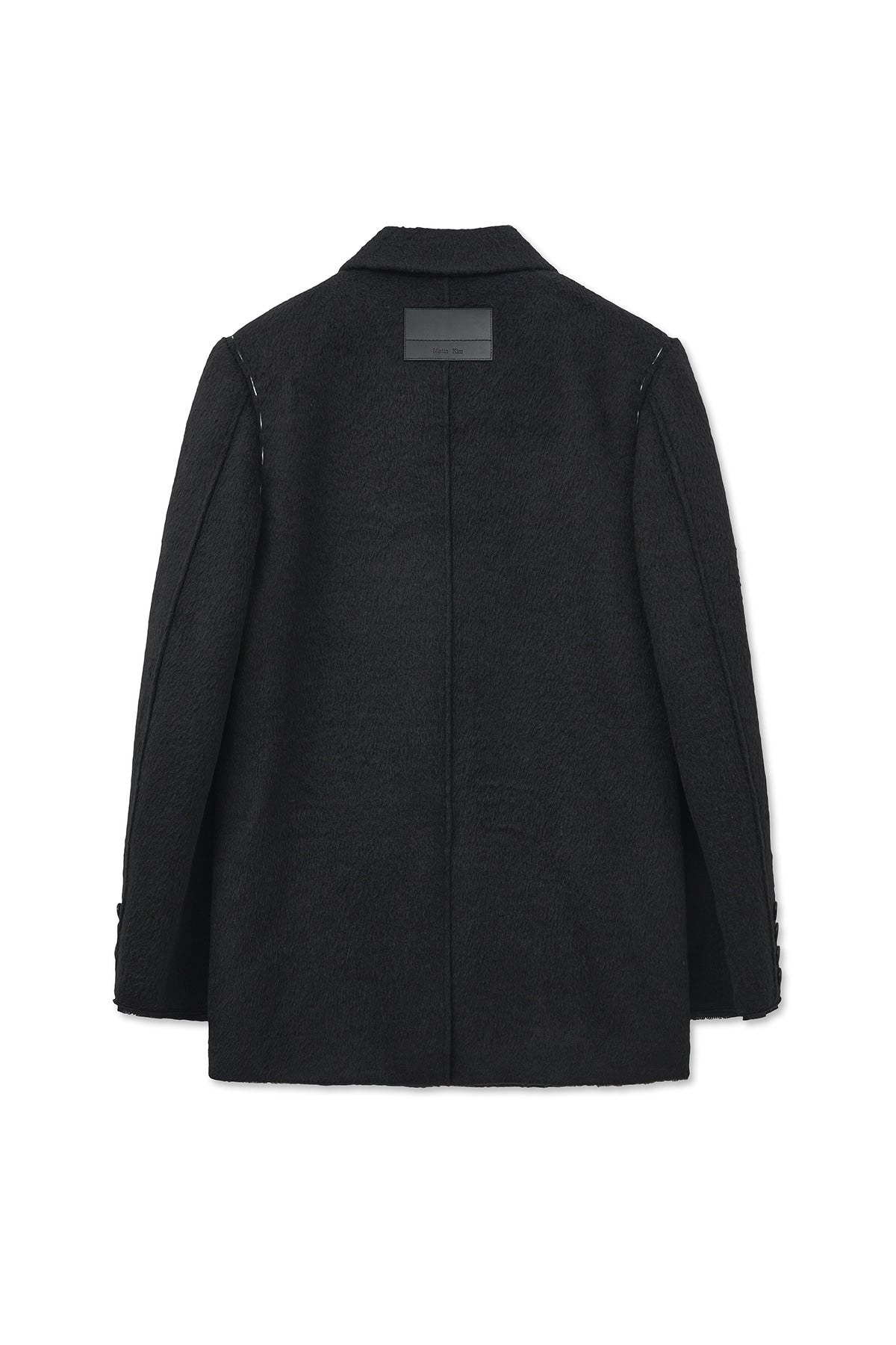 Matin Kim - Hairy Overfit Stitch Single Jacket (Black) product image 3 | TRAB K-Fashion Australia