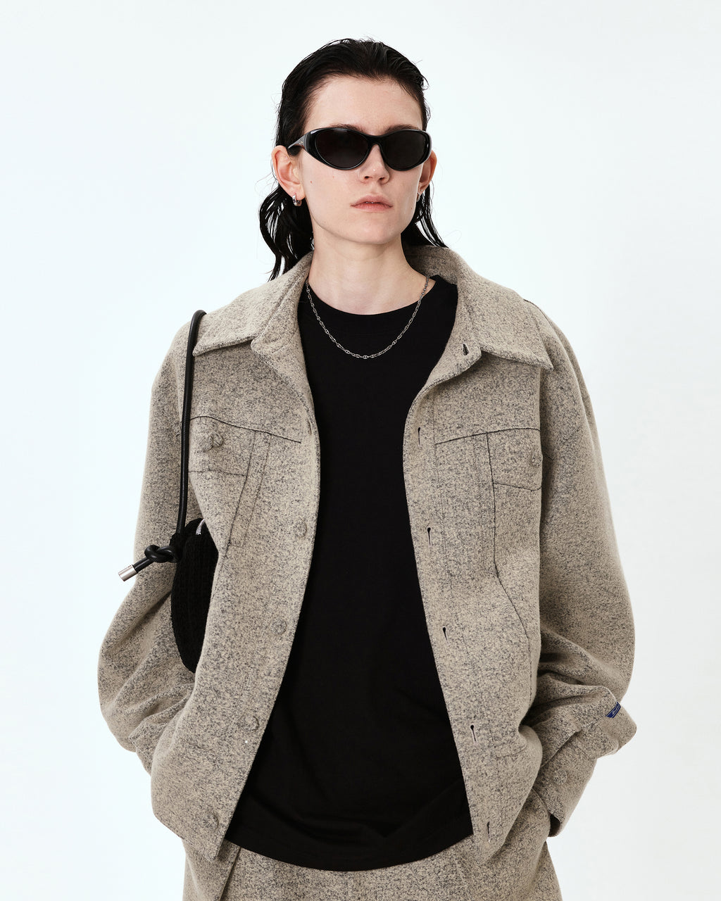 Ader Error - Banqu trucker jacket (Grey) product image 2 | TRAB K-Fashion Australia