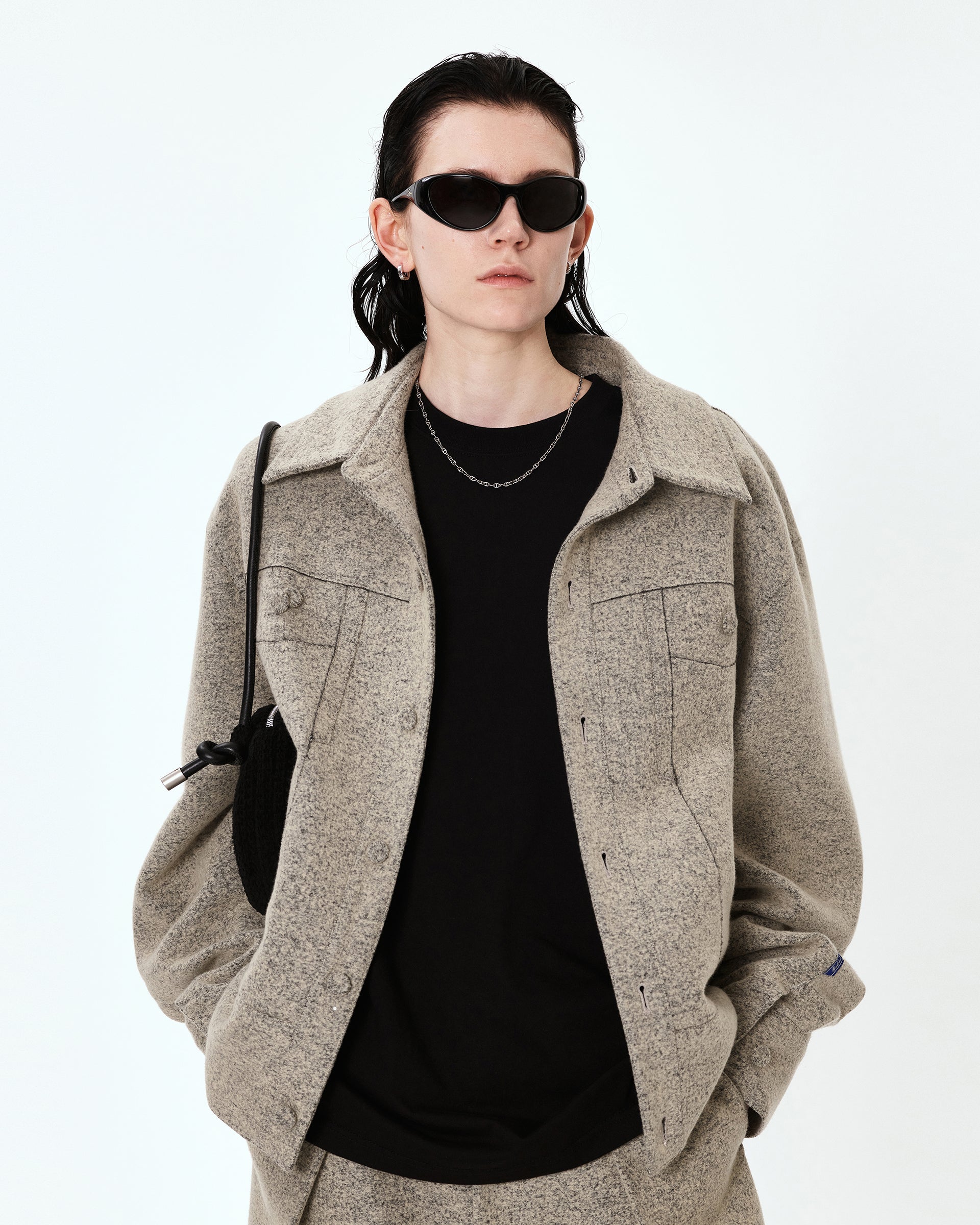 Ader Error - Banqu trucker jacket (Grey) product image 2 | TRAB K-Fashion Australia