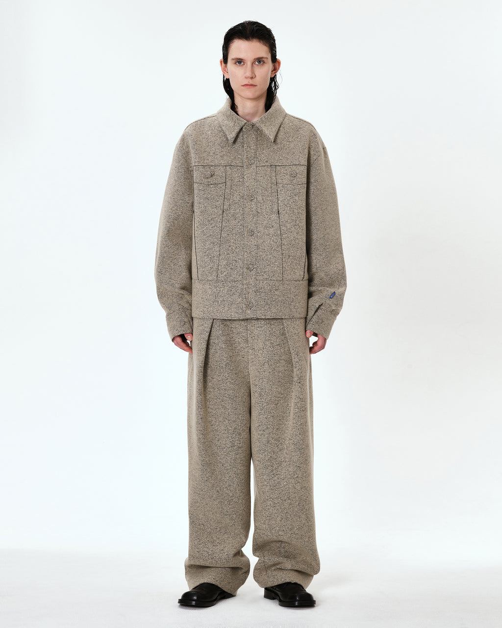 Ader Error - Banqu trucker jacket (Grey) product image 3 | TRAB K-Fashion Australia
