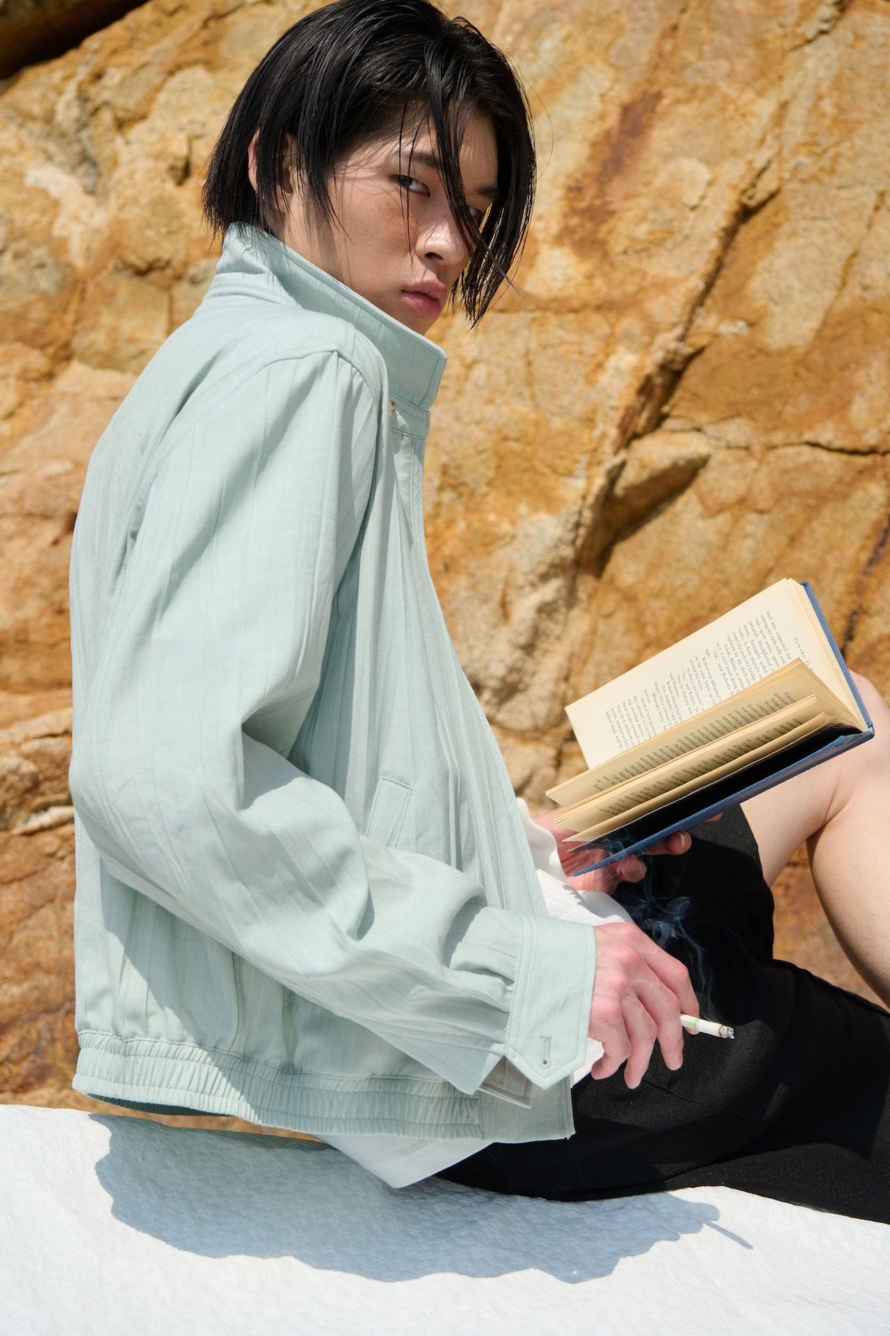 STU - Pleats Swing Jacket (Pale Mint) product image 8 | TRAB K-Fashion Australia