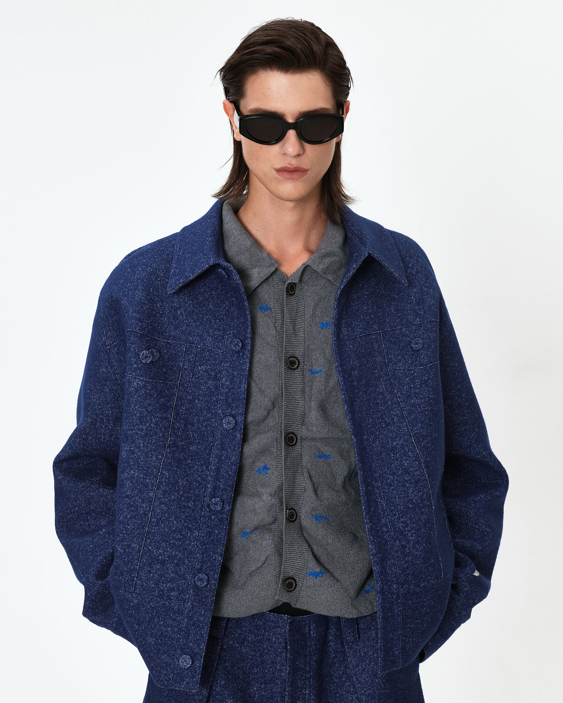 Ader Error - Banqu trucker jacket (Blue) product image 2 | TRAB K-Fashion Australia