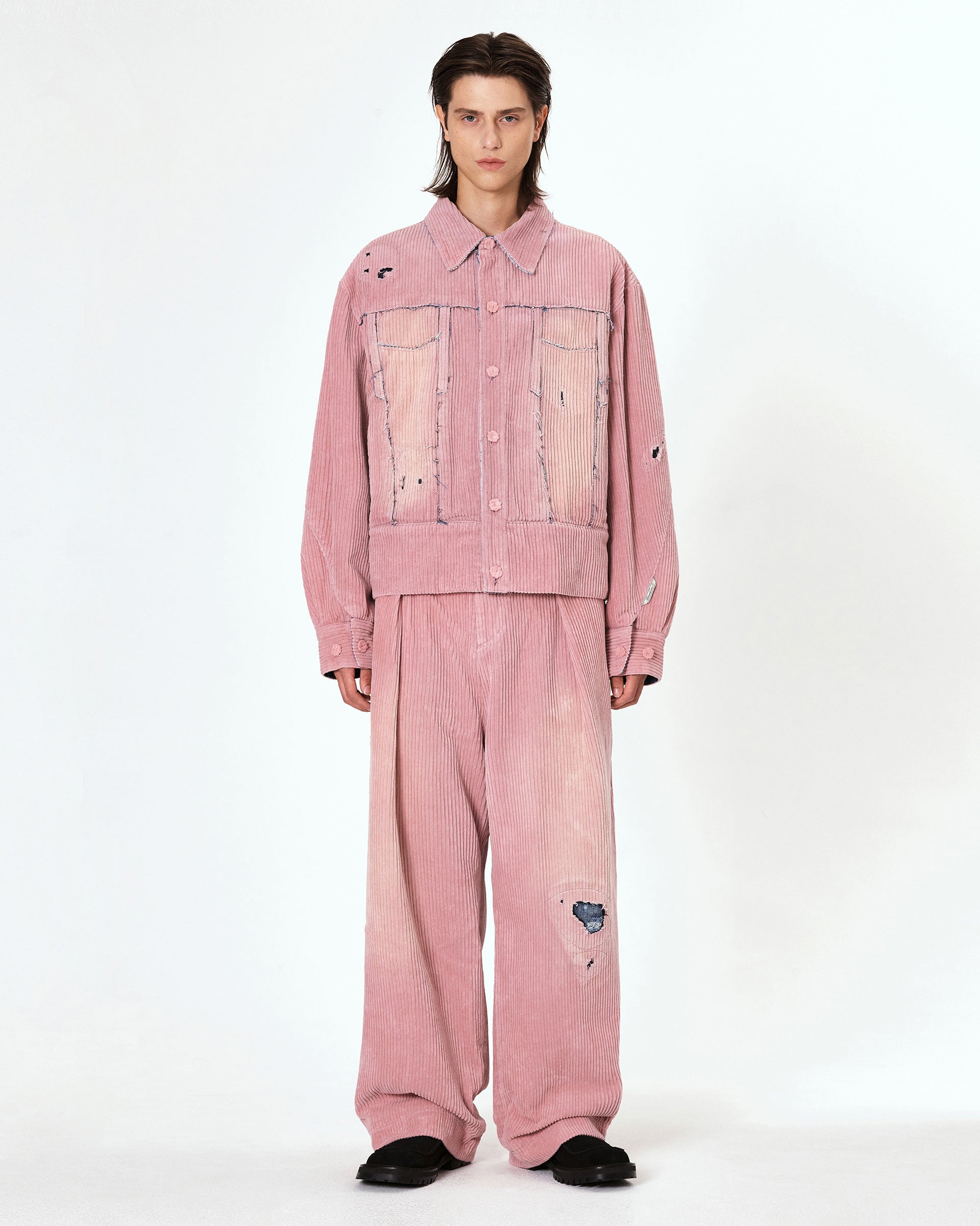 Ader Error - Carid aging trucker jacket (Pink) product image 3 | TRAB K-Fashion Australia