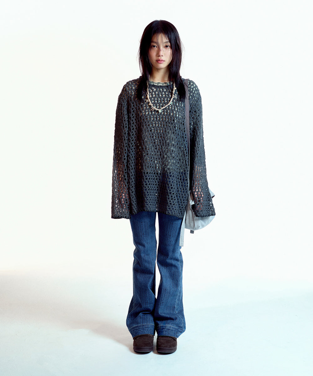 Coyseio - Hole Knit (Charcoal) product image 7 | TRAB K-Fashion Australia