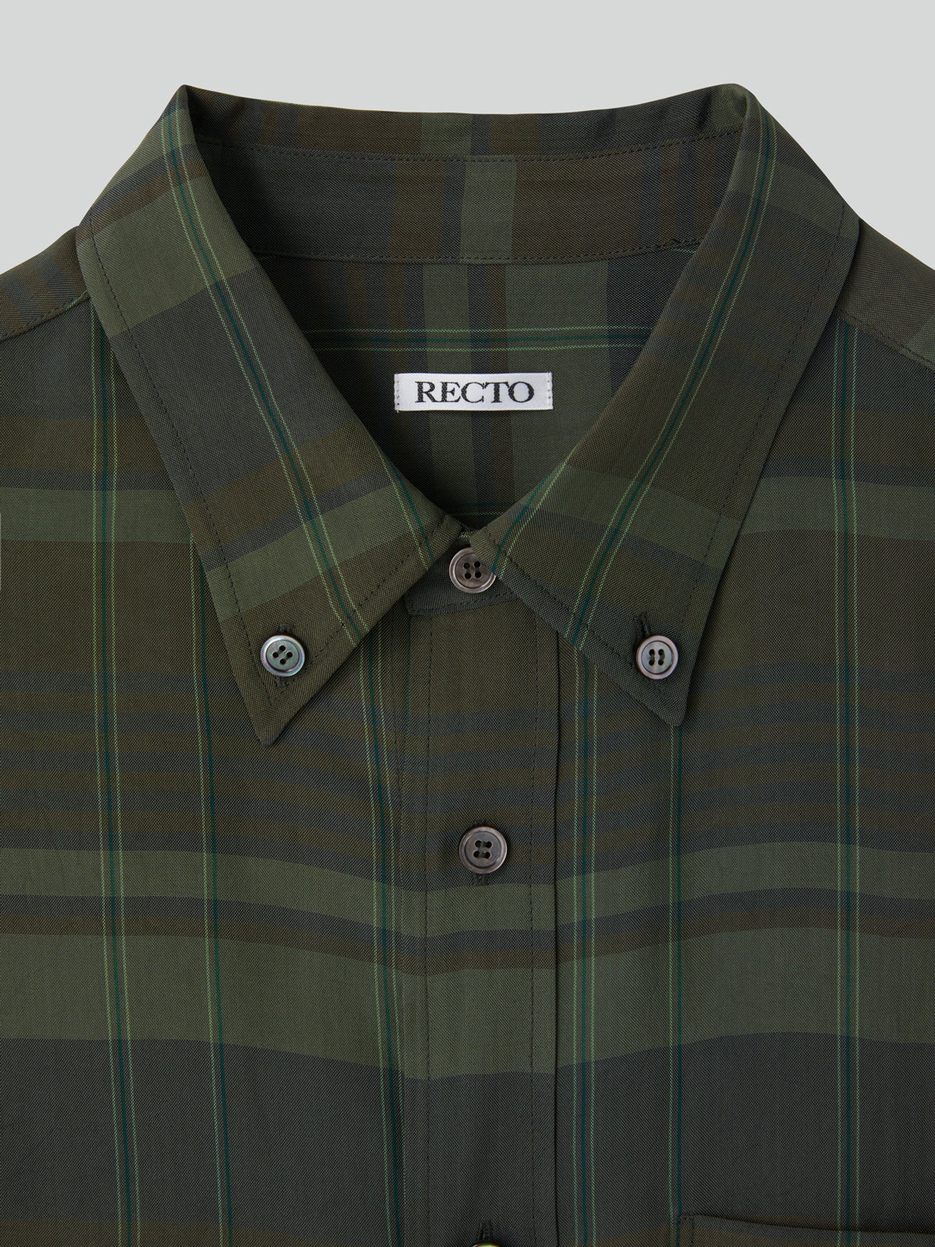 Recto - Jacob Viscose Check Shirt (Dark Green) product image 6 | TRAB K-Fashion Australia