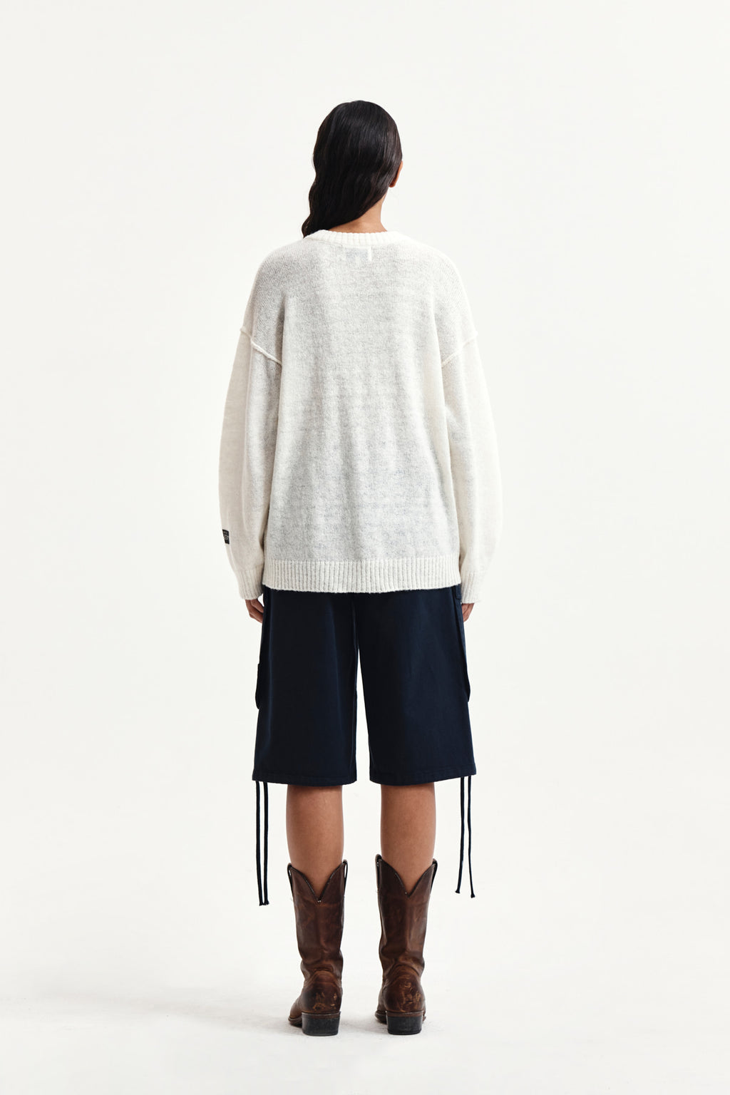 Matin Kim - Utility Cargo Bermuda Pants (Navy) product image 7 | TRAB K-Fashion Australia
