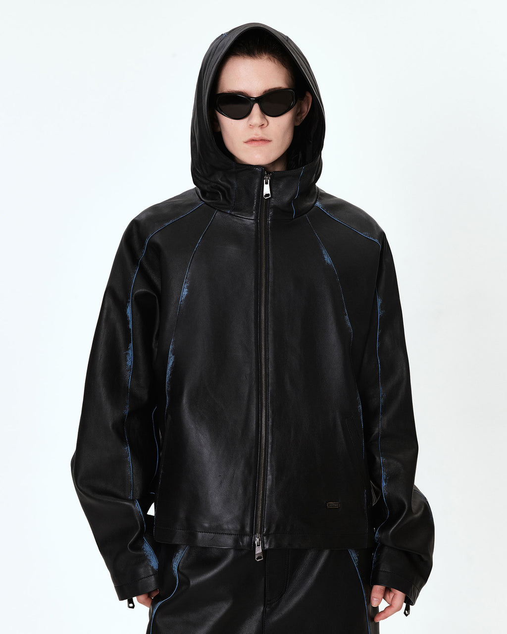 Ader Error - Burnid leather jacket (Noir) product image 2 | TRAB K-Fashion Australia