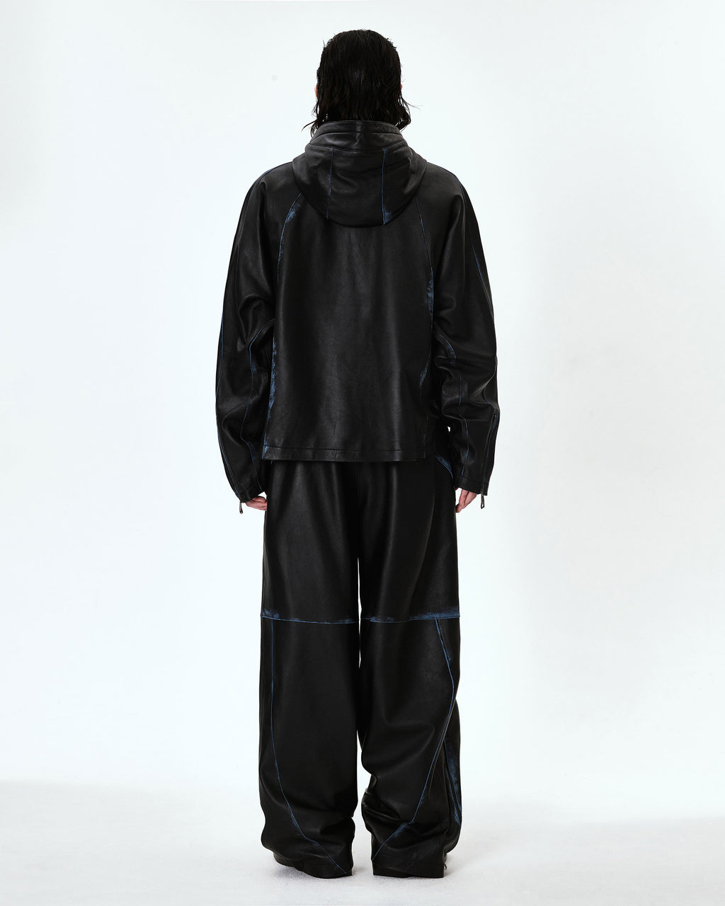 Ader Error - Burnid leather jacket (Noir) product image 5 | TRAB K-Fashion Australia