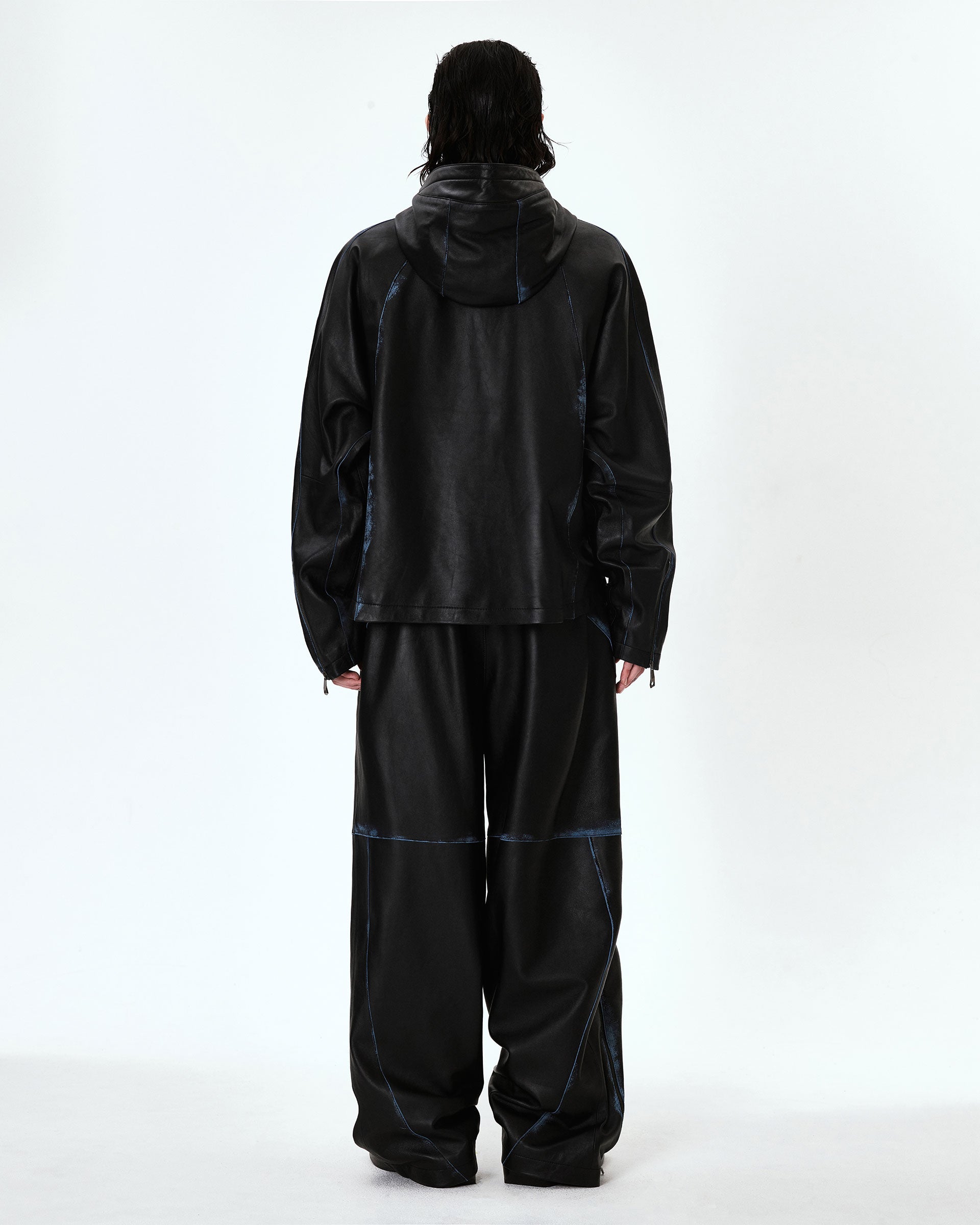 Ader Error - Burnid leather jacket (Noir) product image 5 | TRAB K-Fashion Australia