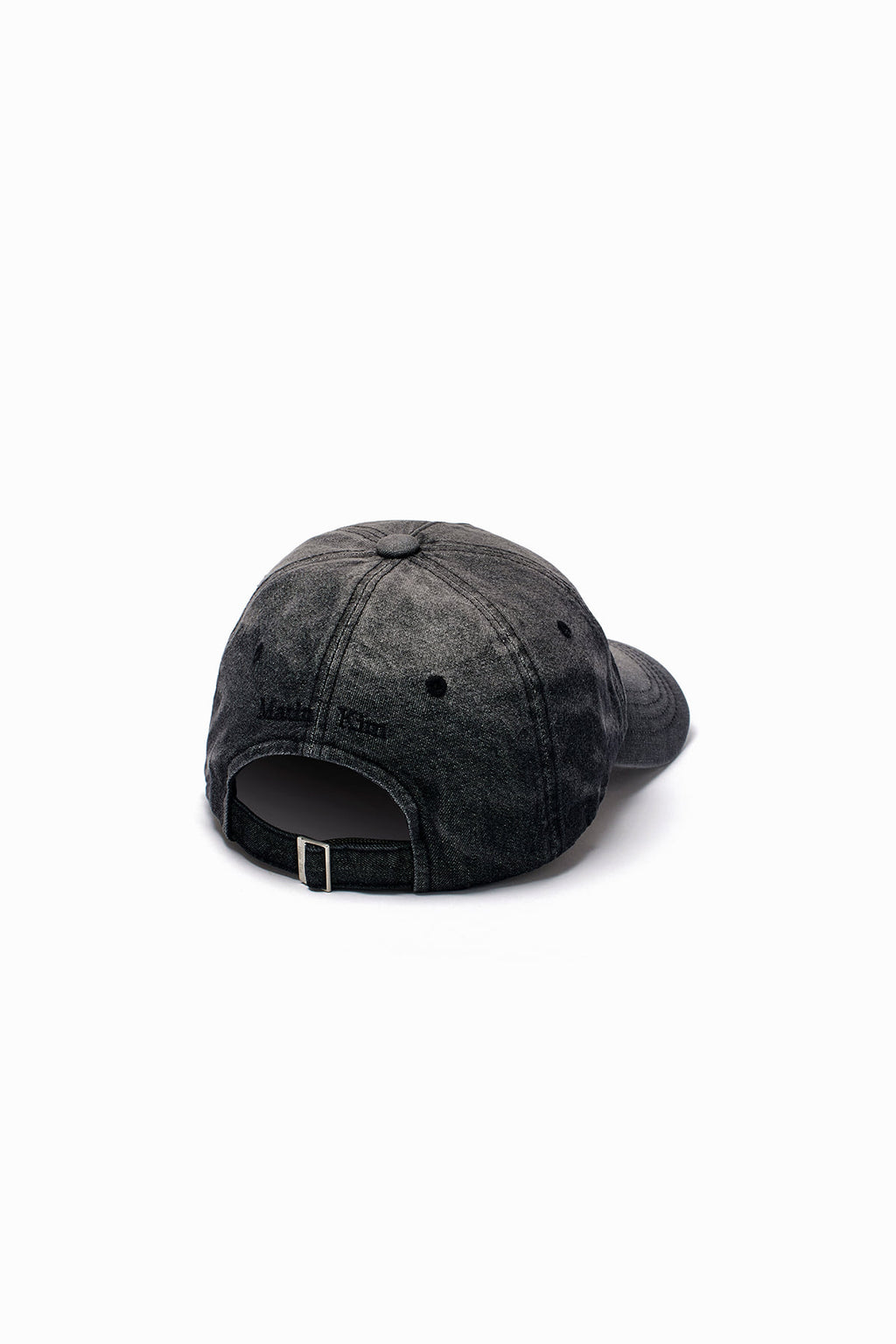 Matin Kim - Embossed Logo Denim Ball Cap (Black) product image 3 | TRAB K-Fashion Australia