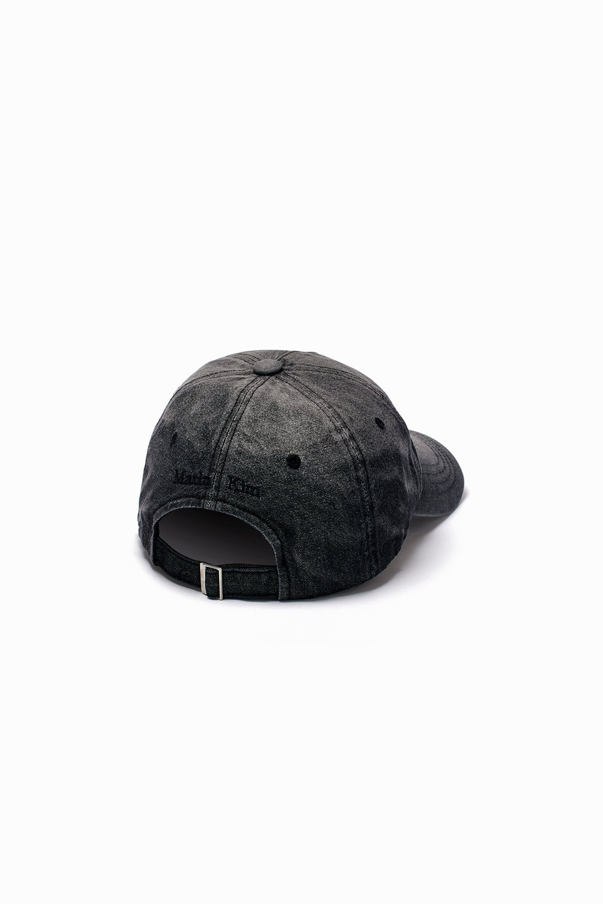 Matin Kim - Embossed Logo Denim Ball Cap (Black) product image 3 | TRAB K-Fashion Australia
