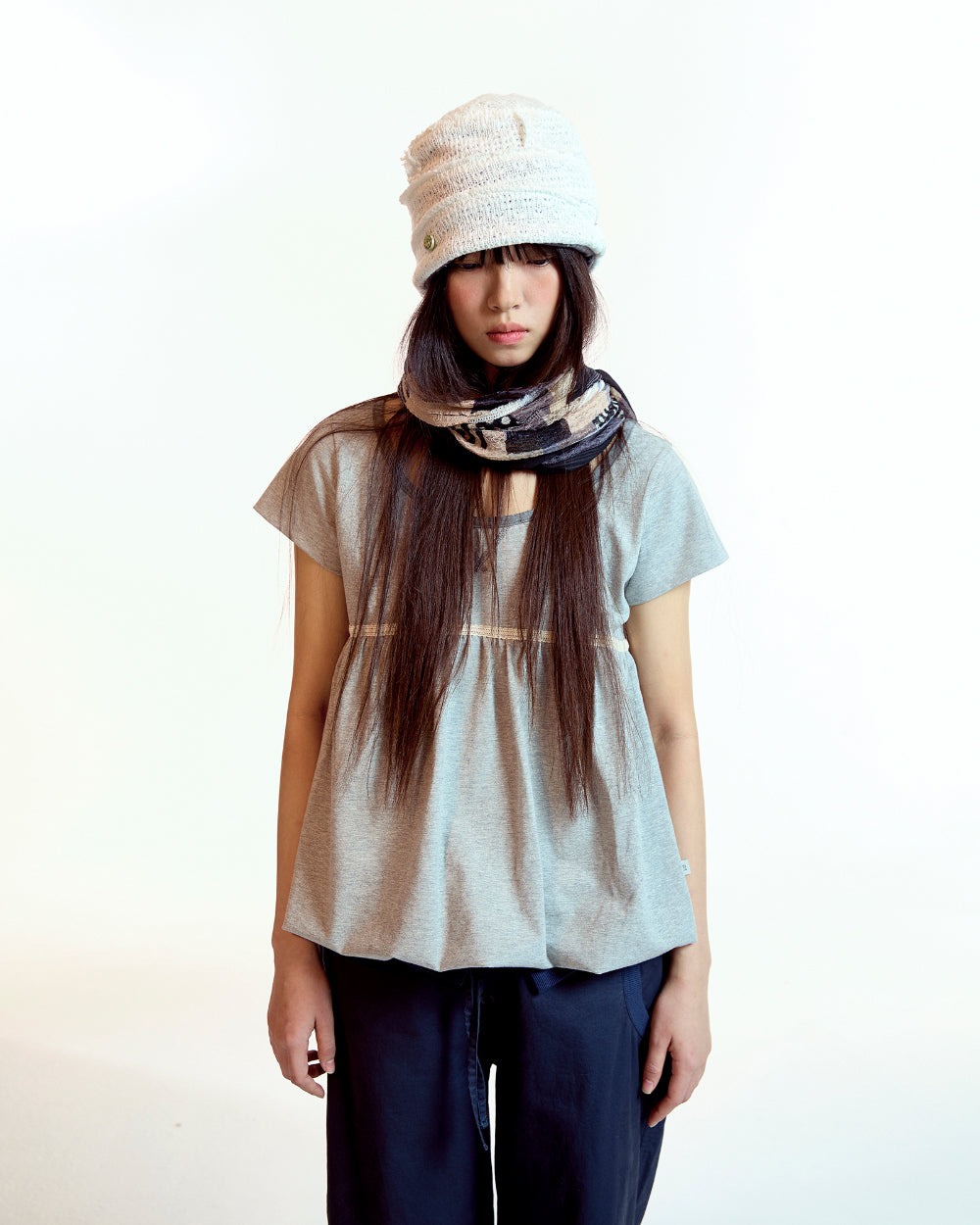 Coyseio - Lace Balloon T-Shirt (Melange Grey) product image 4 | TRAB K-Fashion Australia