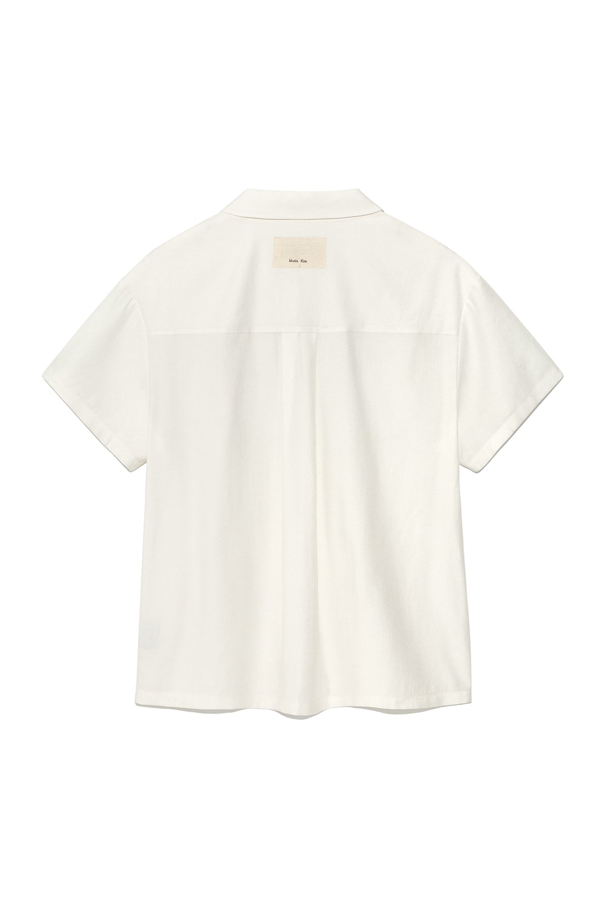 Matin Kim - Unbalance Collar Half Shirt (Ivory) product image 2 | TRAB K-Fashion Australia