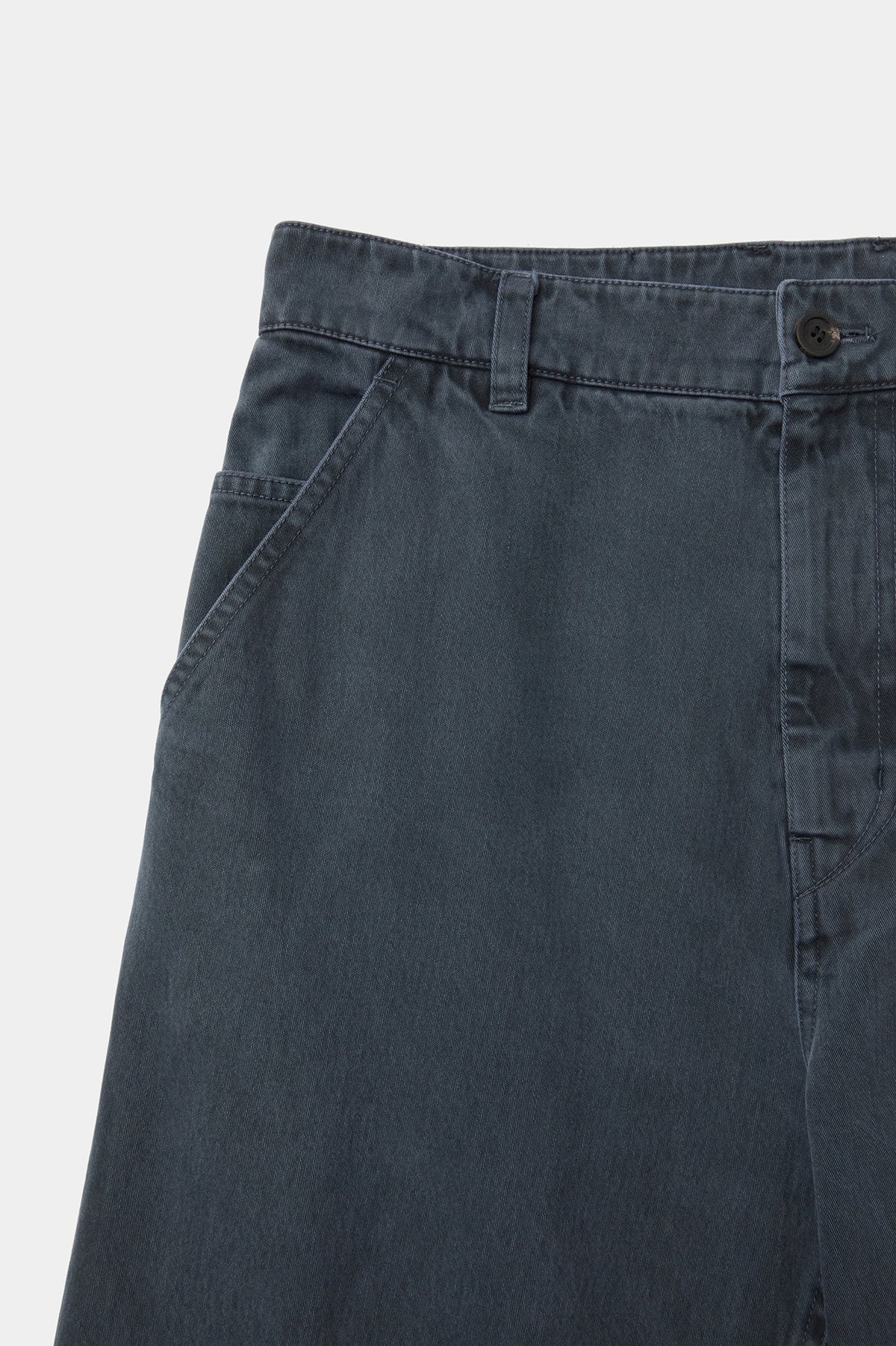 Coor - Moleskin High Waist Curve Pants (Grayish Blue) product image 5 | TRAB K-Fashion Australia