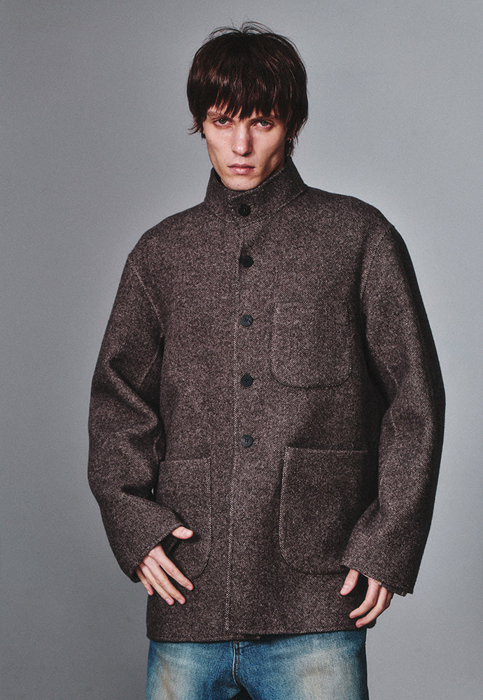 Art if acts - Handmade High Collar Coat (Espresso) product image 6 | TRAB K-Fashion Australia