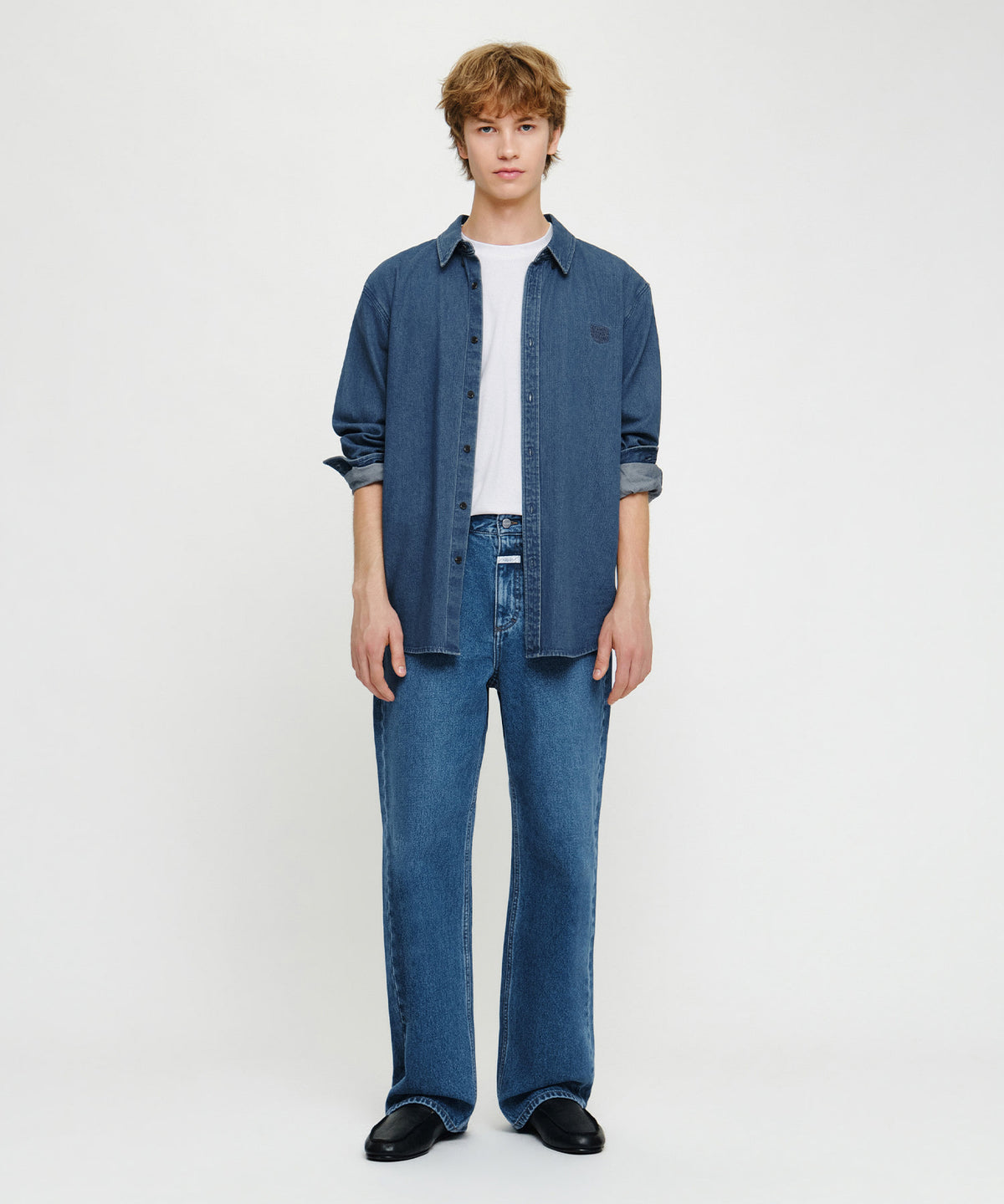 Marithe & Francois Girbaud - [Pre-order – Ships 30 Sep] Semi-wide Denim Pants (Blue) product image 3 | TRAB K-Fashion Australia