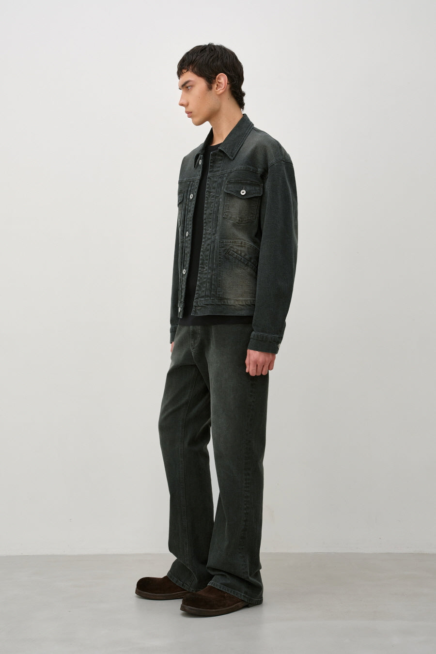 Insilence - Denim Ranch Jacket (Khaki) product image 2 | TRAB K-Fashion Australia