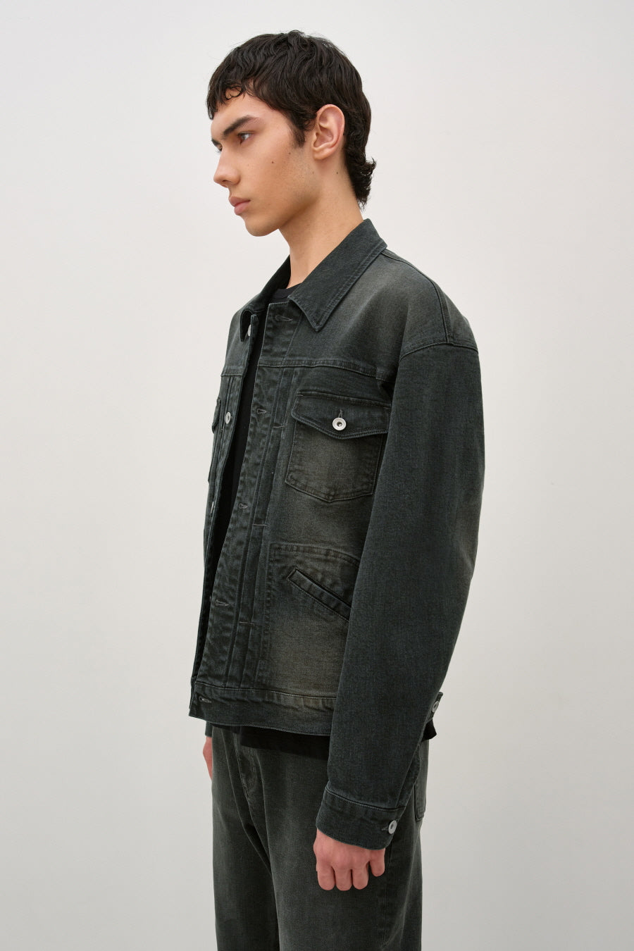 Insilence - Denim Ranch Jacket (Khaki) product image 5 | TRAB K-Fashion Australia