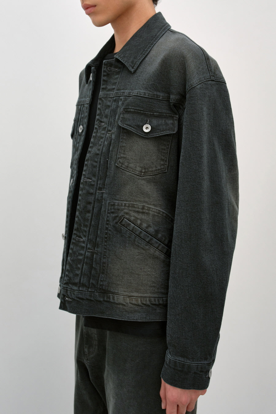 Insilence - Denim Ranch Jacket (Khaki) product image 6 | TRAB K-Fashion Australia