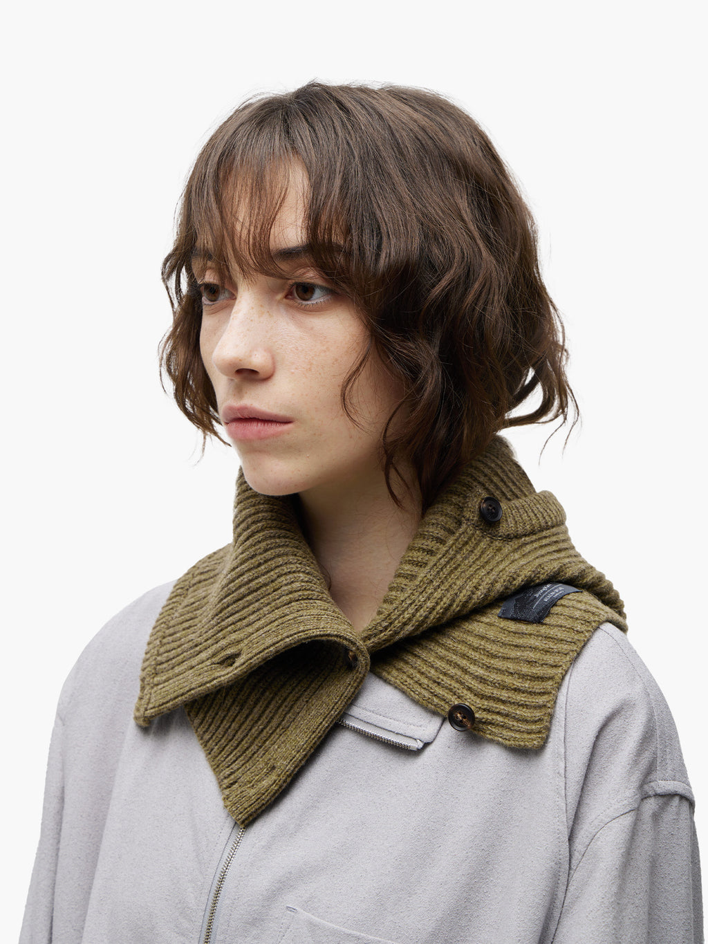 Jiyong Kim - Button Closure Balaclava (Khaki) product image 1 | TRAB K-Fashion Australia