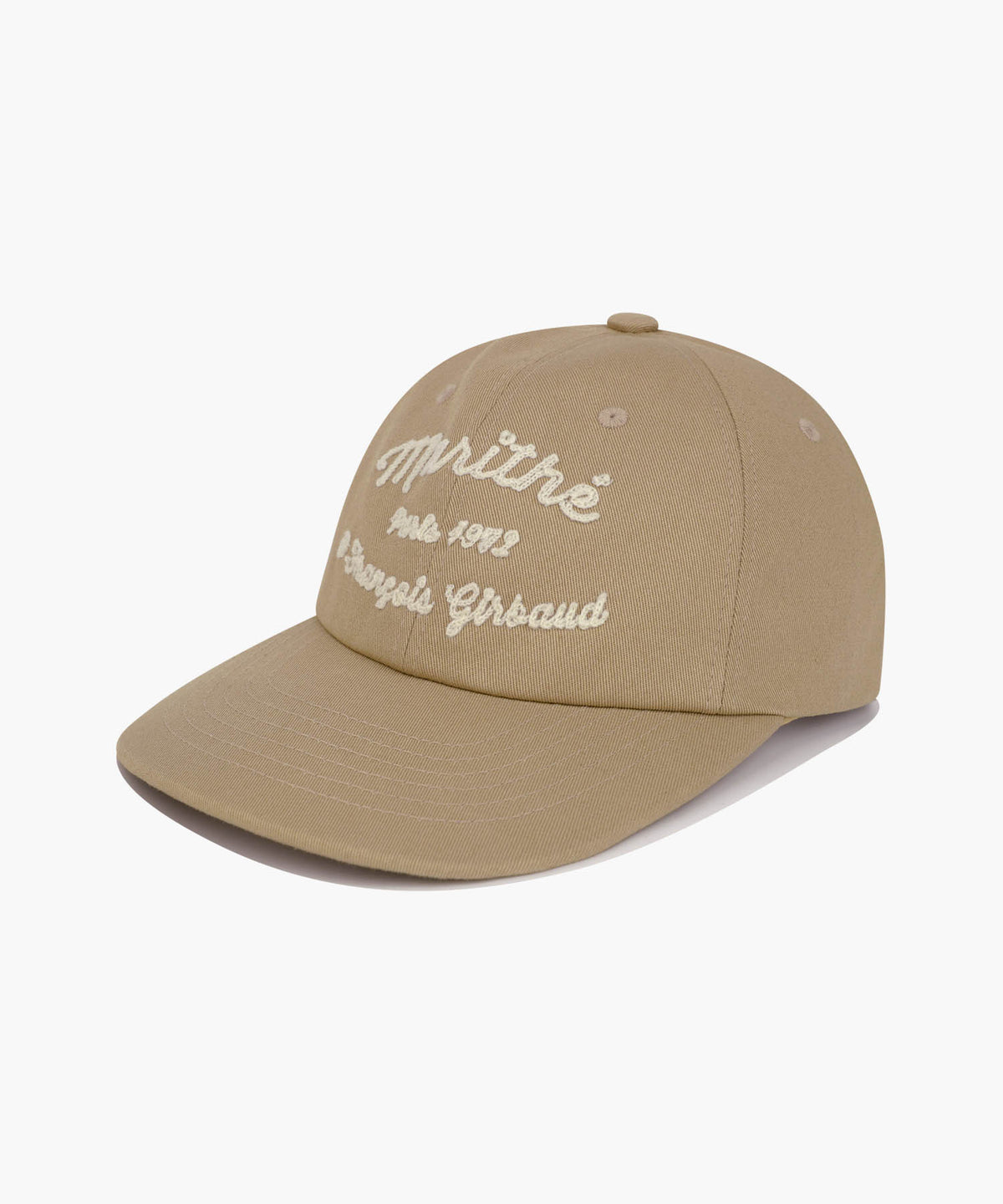 Marithe & Francois Girbaud - Chain Embroidery Flat Brim Cap (Beige) product image 1 | TRAB K-Fashion Australia
