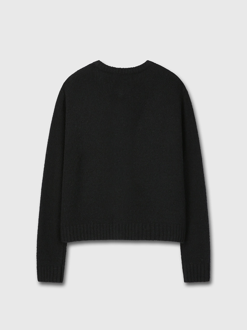 Tonywack - Baby Alpaca Brushed Crew Neck Cardigan (Black) product image 9 | TRAB K-Fashion Australia