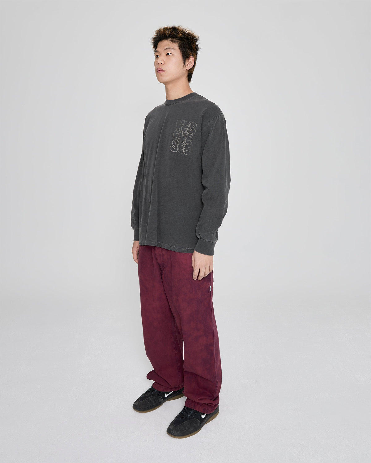 yeseyesee - Dyed Canvas Ramble Pants (Wine) product image 8 | TRAB K-Fashion Australia