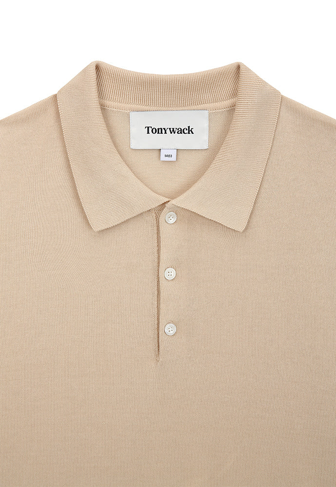 Tonywack - Silk Tencel High Guage Polo Knit (Royal Beige) product image 7 | TRAB K-Fashion Australia