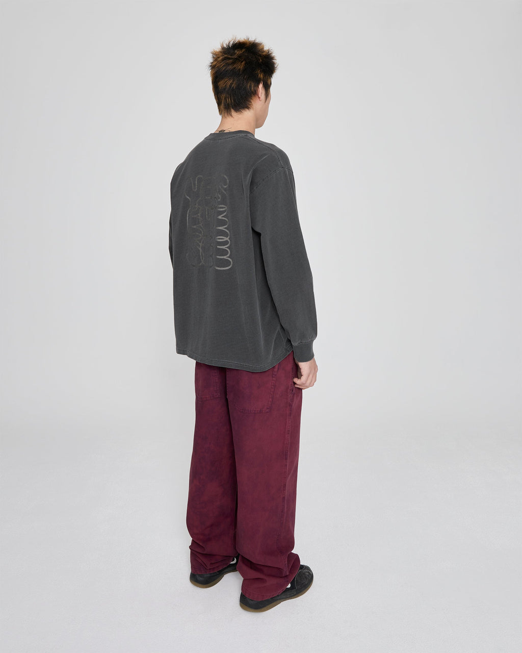 yeseyesee - Dyed Canvas Ramble Pants (Wine) product image 9 | TRAB K-Fashion Australia