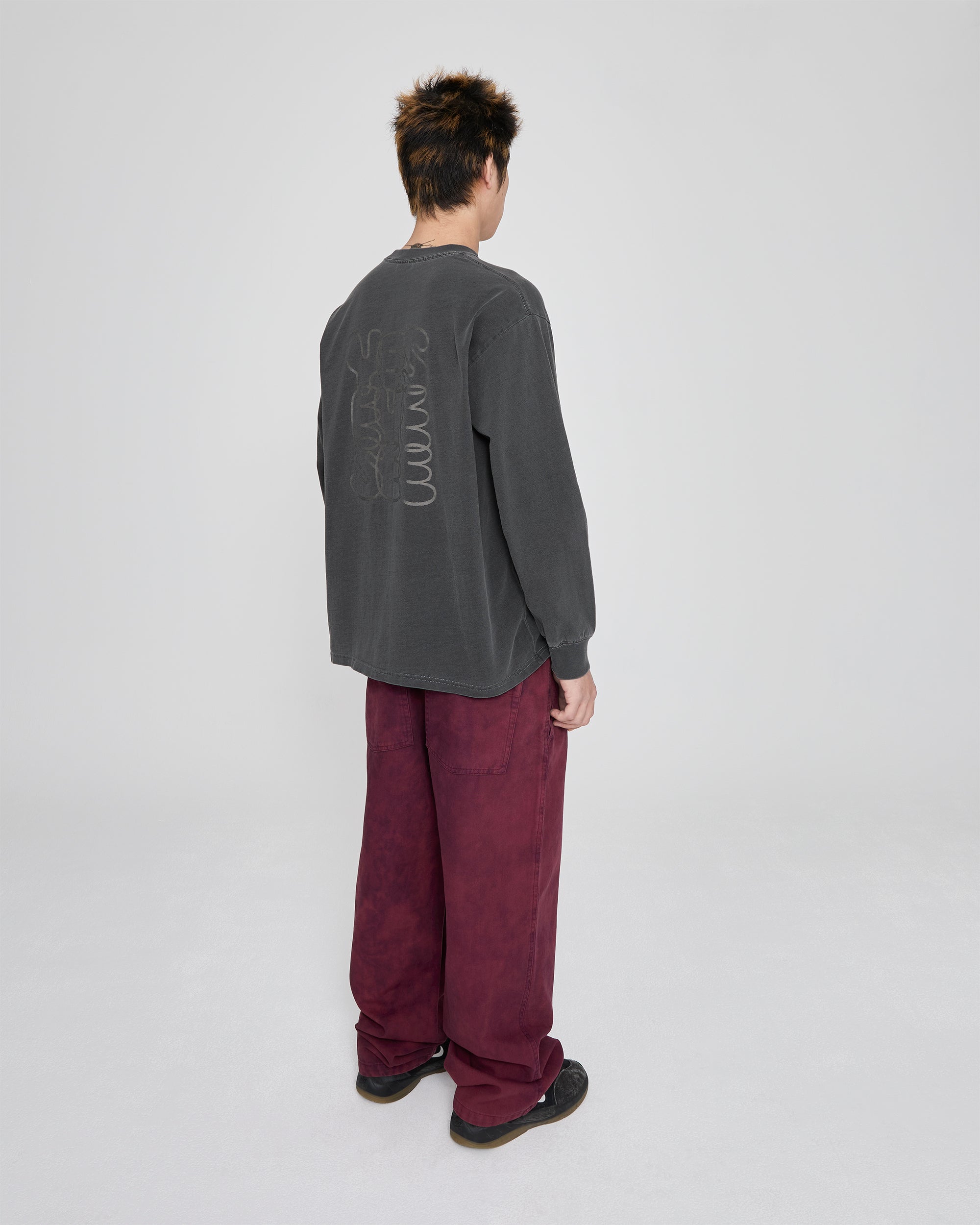 yeseyesee - Dyed Canvas Ramble Pants (Wine) product image 9 | TRAB K-Fashion Australia