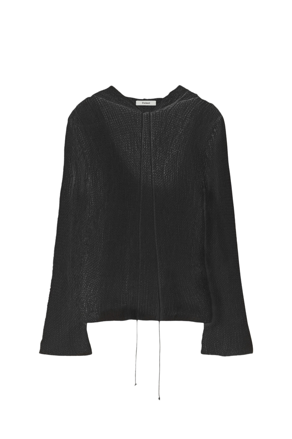 Deinet - Loose Mesh Knit Hoodie (Black) product image 1 | TRAB K-Fashion Australia