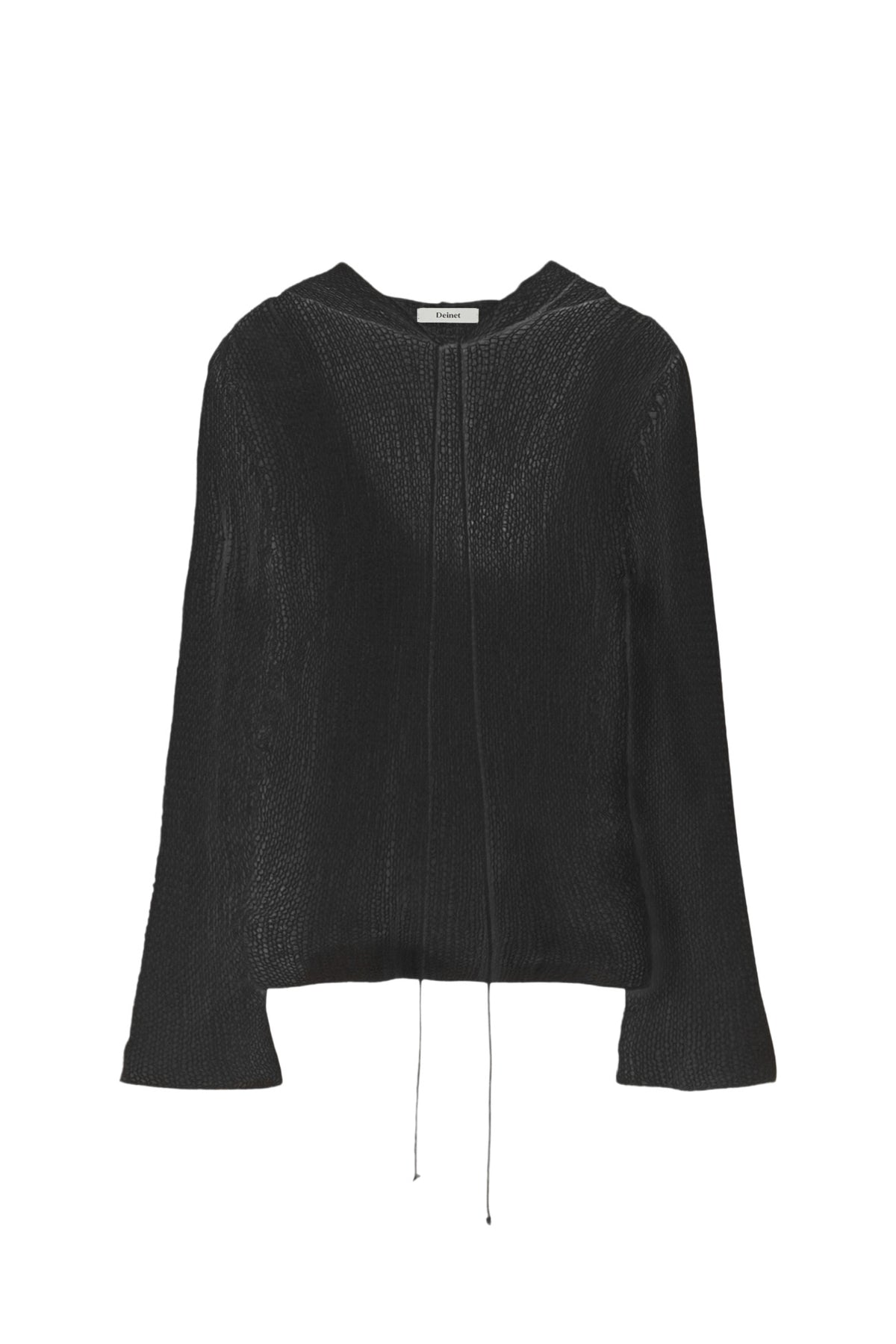 Deinet - Loose Mesh Knit Hoodie (Black) product image 1 | TRAB K-Fashion Australia