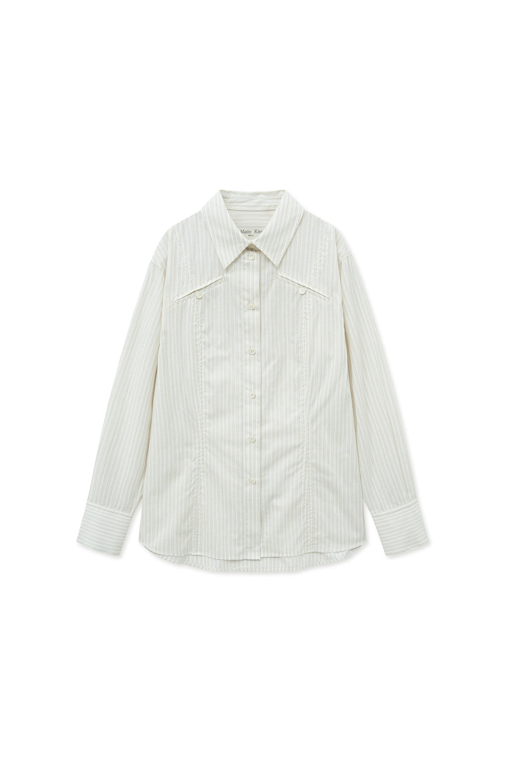 Matin Kim - Pocket Line Point Shirt (Beige) product image 1 | TRAB K-Fashion Australia