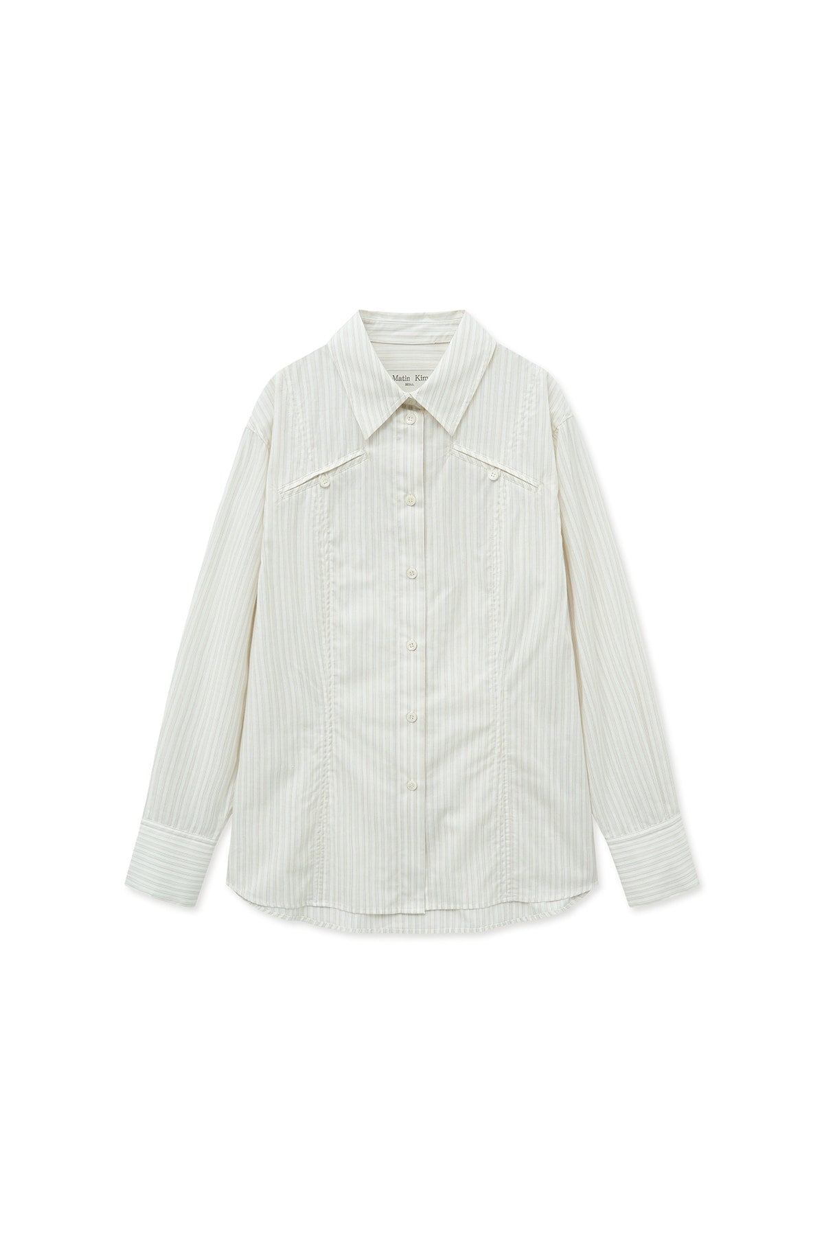 Matin Kim - Pocket Line Point Shirt (Beige) product image 1 | TRAB K-Fashion Australia