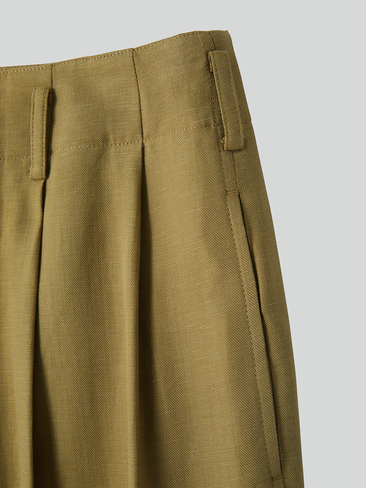 Recto - Linen Blend Pleated Pants (Beige Khaki) product image 6 | TRAB K-Fashion Australia