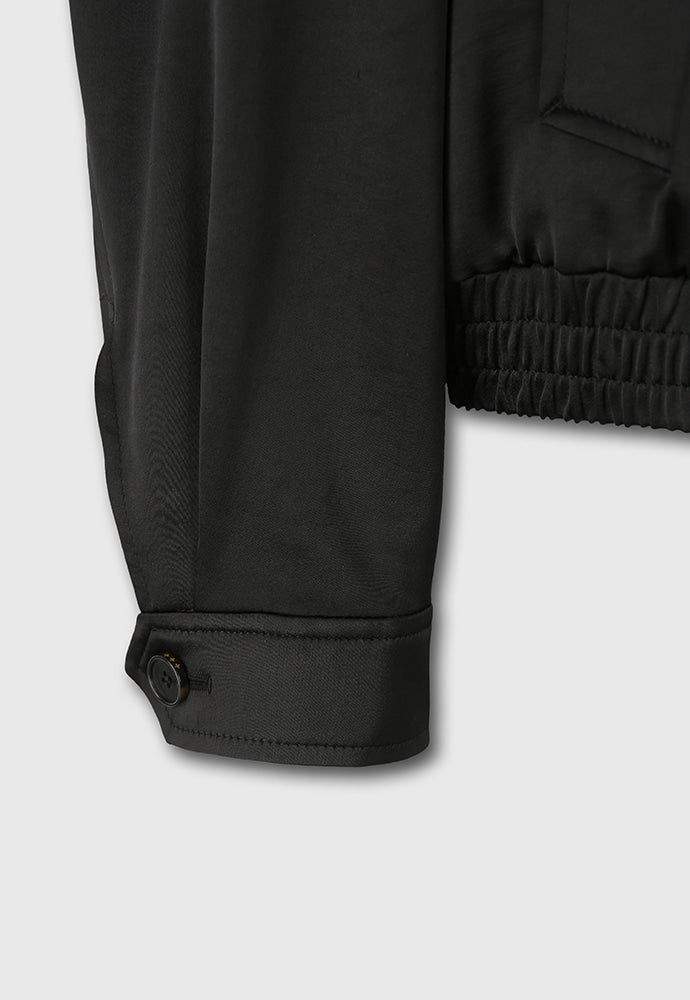 Tonywack - Super Fine Rayon Satin Zip Blouson (Black) product image 14 | TRAB K-Fashion Australia