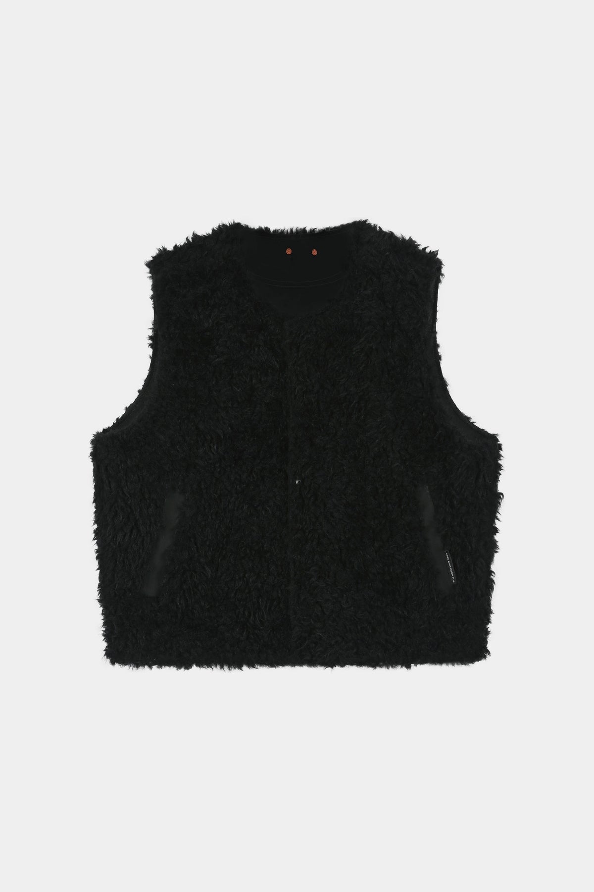 Andersson Bell - Unisex Reversible Collarless Fur Vest (Black) product image 18 | TRAB K-Fashion Australia