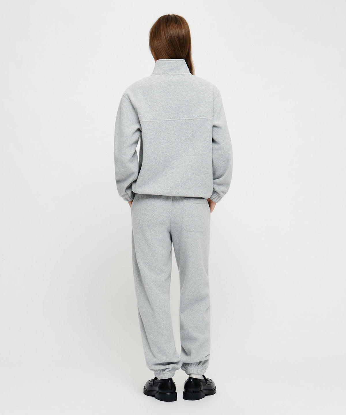 Marithe & Francois Girbaud - Classic Logo Fleece Joggers (Heather Gray) product image 4 | TRAB K-Fashion Australia