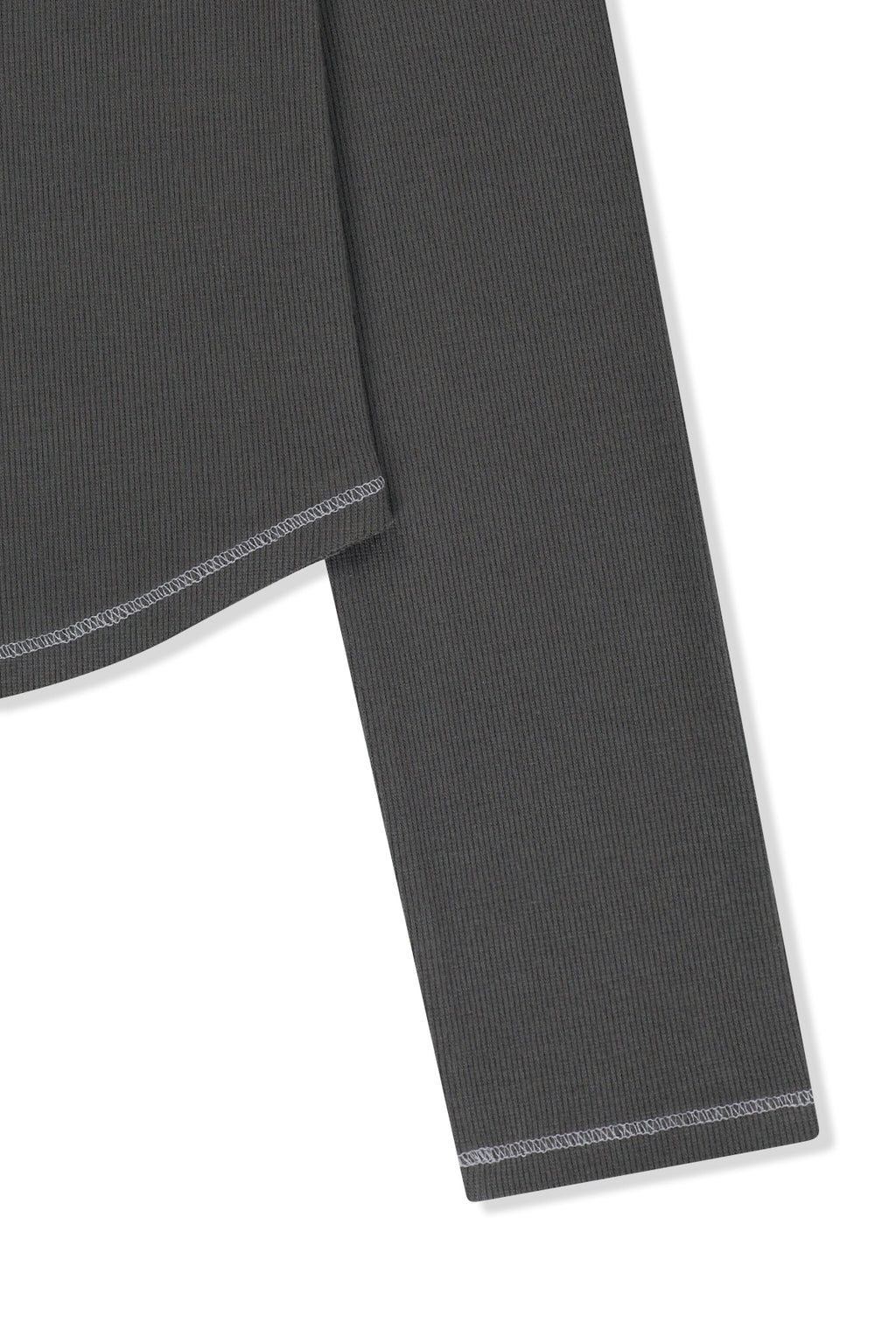 Matin Kim - Logo Applique Button Detail Raglan Top (Charcoal) product image 4 | TRAB K-Fashion Australia