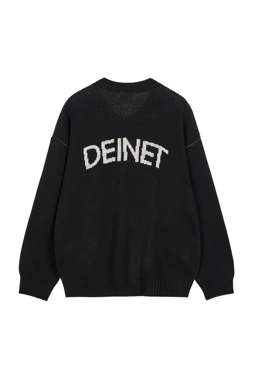 Deinet - D Jacquard Long Knit Zip-Up (Black) product image 11 | TRAB K-Fashion Australia